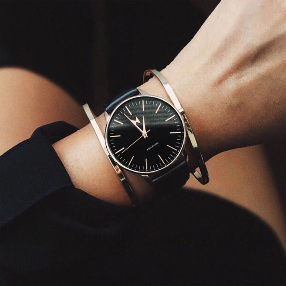 Closing Down Sale!!! MVMT | Boulevard | Santa Monica | Black & Rose Gold Watch